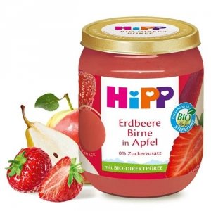 HIPP BIO Owoce Truskawki Gruszka Jabłka 160g 5m