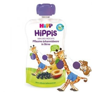 Hipp Hippis 100% Owoców Śliwka Gruszka Porzeczka 1r 90g