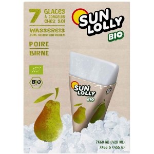 Sun Lolly Ekologiczne BIO Wodne lody Gruszkowe do mrożenia 7 szt 455g