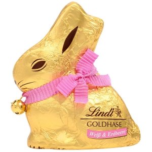 Lindt Wielkanocny Zajączek Biała Czekolada Truskawki 100g