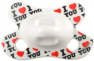 Difrax smoczek Wcześniaków Okrągły I love you -2/+2