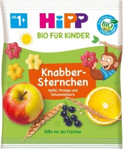 Hipp Bio Chrupiące Gwiazdki Owocowe Pomarańcza Porzeczka Jabłko 1r 30g