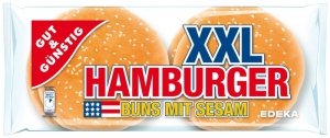 Gotowe Amerykańskie Bułki Hamburgerowe Sezam XXL 300g