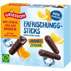 Griesson Czekoladowe Paluszki z Syropem do Zamrażania Pomarańcza Cytryna 150g