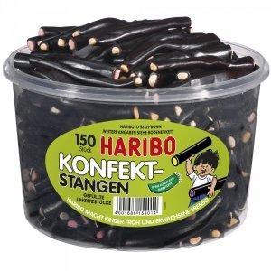 Haribo żelki Konfekt Strangen Kable Lukrecja 150szt 1200g
