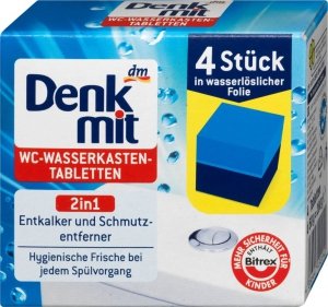 Denkmit Kostki do WC Odkamieniającę Do Zbiornika 4 szt z Niemiec