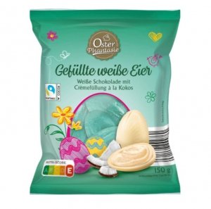 OP Wielkanocne jajka Biała Czekolada Puszysty krem Kokosowy 150g