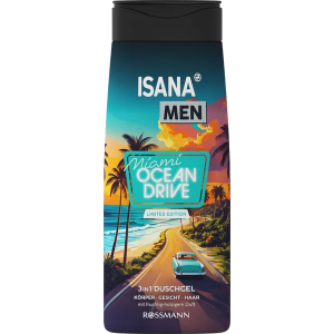 Isana Men Żel Pod Prysznic 3w1 Miami Drive Świeży Morski Zapach 300ml Niemcy