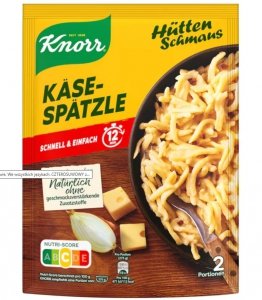 Knorr Kase Spatzle Makaron Jajeczny z Serem Gotowe Danie 12 minut 2 porcje Niemcy
