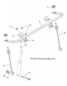 Drążek stabilizatora przedniego Polaris RZR 570/800 1542748