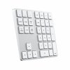 Satechi  Aluminium Extended Keypad - bezprzewodowa klawiatura numeryczna z wbudowanymi skrótami klawiszowymi Bluetooth (silver)