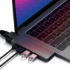 Satechi Type-C Pro Hub - aluminiowy Hub z podwójnym USB-C do MacBook (USB-C PD 87W, 2x USB-A, HDMI 4K, czytnik kart micro/SD, Gi