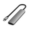 Satechi 6-in-1 USB-C Slim Multiport Adapter - aluminiowy adapter do urządzeń mobilnych USB-C (USB-C, 2x USB-A, 4K HDMI, czytnik 