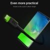 GREEN CELL KABEL KABGC13 GC RAY USB - USB-C 200CM, ZIELONY LED, SZYBKIE ŁADOWANIE ULTRA CHARGE, QC 3.0