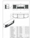 Szafka RTV MICHELLE 178x35-47xH48 czarny/dąb viking