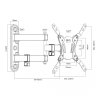 MACLEAN UCHWYT DO TELEWIZORA LUB MONITORA, MAX. VESA 200X200, 23-43, 30KG, CZARNY MC-418