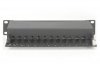 Digitus Patch panel 10 12 portów, kat.6, S/FTP, 1U, wspornik kablowy, czarny (kompletny)