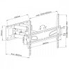 Maclean Uchwyt do telewizora 37-80 cali MC-723 45kg uniwersalny max vesa 600x400 czarny