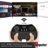 Savio Klawiatura podświetlana  bezprzewodowa TV Box, Smart TV, konsole, PC, KW-02