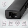 AXAGON HMC-GL3A Wieloportowy hub USB 4in1, 5Gbps, 3x USB-A + GLAN, 20cm USB-C kabel