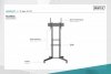 Digitus Stojak mobilny pojedynczy z półką 1xLCD max. 70 max. 50kg, VESA max. 600x400