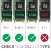 AXAGON EEM2-SB2 Obudowa zewnętrzna aluminiowa bezśrubowa USB-C 3.2 Gen 2 - M.2 NVMe / SATA SSD 30-80mm ALU pudełko czarne + USB-