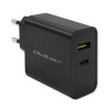Qoltec Ładowarka Super Quick PD | 1xUSB-C | 1xUSB | 45W | 5-20V |       2.25-3A | Czarna