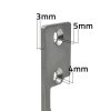 Qoltec Dwustronny prosty szyld do elektrozaczepu | Blacha zaczepowa |   110mm | Stal nierdzewna