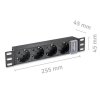 Qoltec Listwa zasilająca PDU do RACK 10 | 1U | 16A | 4xSchuko | 1.8m