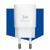 3MK Ładowarka sieciowa 20W 1xUSB-C +USB-A PD QC bez kabla Biała