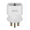 Savio Adapter podróżny, gniazdo EU - wtyk UK AP-04