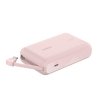 Belkin PowerBank BoostCharge 10k mAh 20w wbudowany kabel-C, port-C, różowy