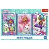 Trefl Puzzle 3x80 elementów Kolorowe dni Gabi Gabby Dollhouse