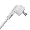 Qoltec Kostka zasilająca przedłużacz 6w1 z podświetlanym włącznikiem |  3x AC | 2x USB | 1x USB-C PD 20W | biała | kabel 2m