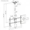 Maclean Uchwyt sufitowy dla TV max 60kg, MC-112B                        vesa 600x400