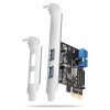 Kontroler PCIe 2+2x Axagon PCEU-232RS USB 3.2 Gen 1 SP &amp; LP
