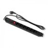 Listwa zasilająca antyprzepięciowa Qoltec do szafy RACK 19 1U 16A PDU 6xFRENCH 2m czarna