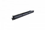 Digitus Panel krosowy (patch panel) 19'' 24x RJ45, kat.6, ekranowany, LSA poziom, prowadnica kabli, pola opisowe, 1U, 