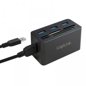 Hub USB LogiLink CR0042 USB3.0 z czytnikiem kart pamięci