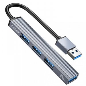 HUB USB-A Orico AH-A13-GY-EP-HW 1xUSB-A 3.1, 3xUSB-A 2.0, 5Gbps, alu