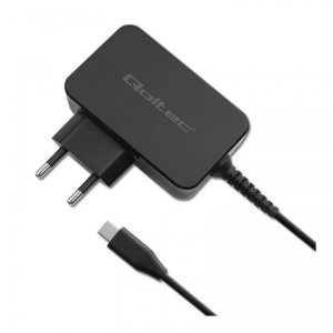 Ładowarka sieciowa Qoltec GaN POWER PRO | 1xUSB-C | 65W | 5-20V | 3-3.25A | Czarna