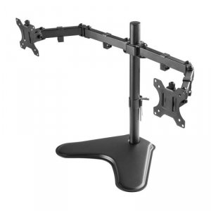 Uchwyt biurkowy Techly na 2 monitory 13-32 2x8kg regulowany