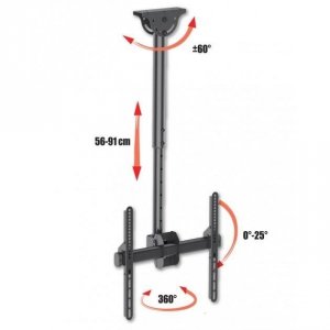 Uchwyt sufitowy Techly 32-55, 50kg regulowany