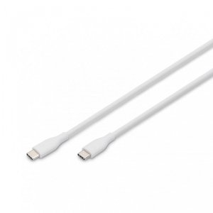 Kabel zasilający DIGITUS silikonowy USB-C - USB-C, USB 2.0 60W, 2m biały