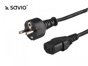 Kabel zasilający Savio CL-138 Schuko (M) – IEC C13 1,8m