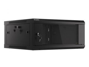 Szafa instalacyjna Rack wisząca 19 4U 600x600 czarna Lanberg (flat pack)