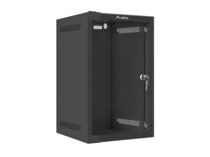 Szafa instalacyjna Rack wisząca 10 9U 280x310 czarna Lanberg (flat pack)