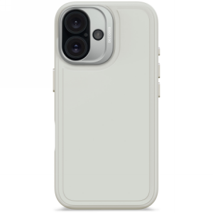 Decoded AntiMicrobial Silicone Stacks Backcover - silikonowa obudowa ochronna do iPhone 16 kompatybilna z MagSafe (stone gray)