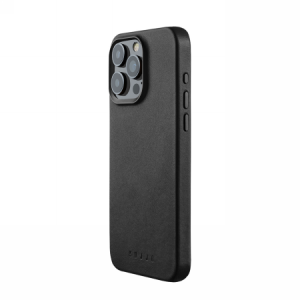 Mujjo Full Leather Case - etui skórzane do iPhone 15 Pro Max kompatybilne z MagSafe (black)