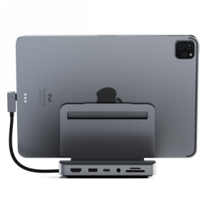 Satechi Aluminum Stand Hub - aluminiowa podstawka z Hub do iPad Pro (USB-C, USB-A, 4K HDMI, czytnik kart micro/SD, jack port) (s